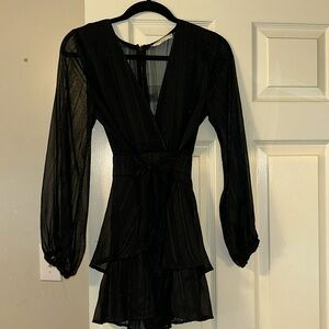Molly Green Black sheer romper